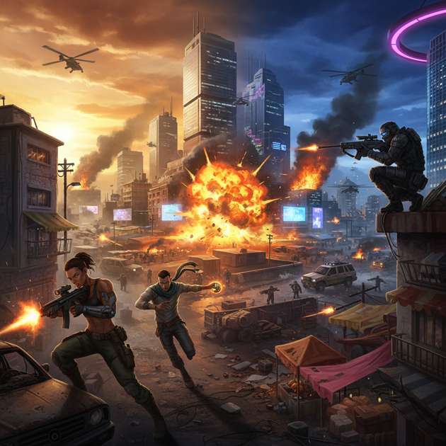 City Under Fire - Jabali AI Poster