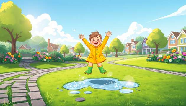 Puddle Park Hop - Jabali AI Poster