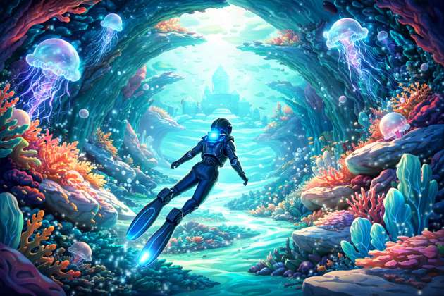 Orizino Ocean Walk - Jabali AI Poster