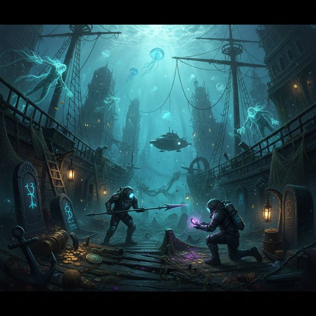 Wreckbound Abyss - Jabali AI Poster