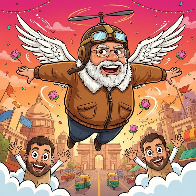 Modi fly - Jabali AI Poster