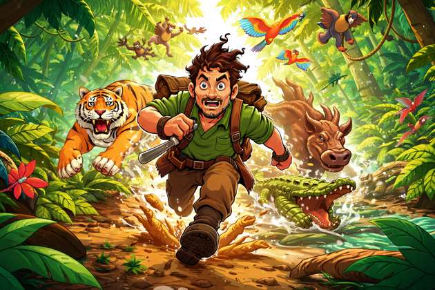 Jungle Dash Escape - Jabali AI Poster