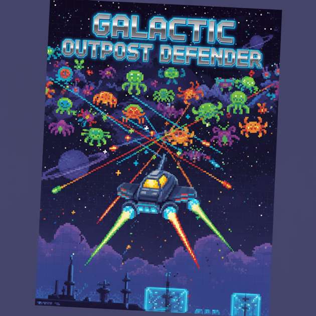 Galactic Outpost Defender - Jabali AI Poster