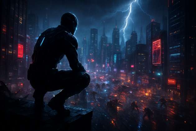 Neon City Engine - Jabali AI Poster