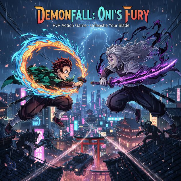 Neon Blade Clash - Jabali AI Poster