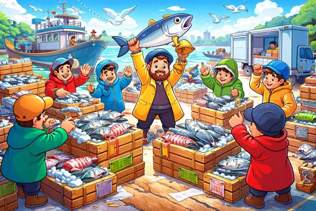 Harbour Fish Auction Tycoon - Jabali AI Poster