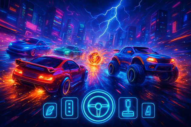 Neon Overdrive: Turbo Clash - Jabali AI Poster
