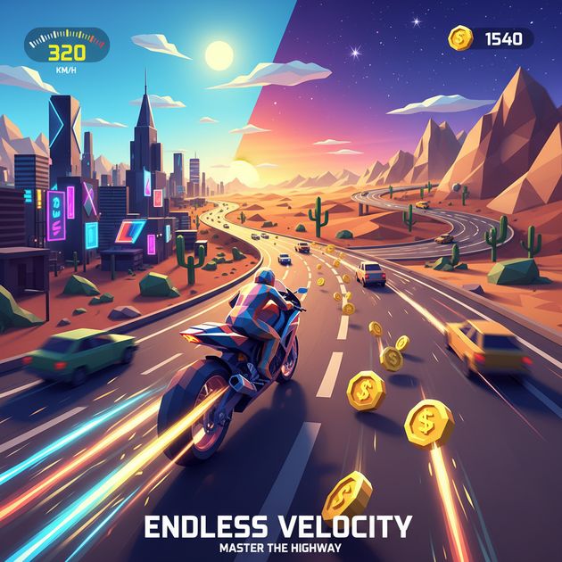 Highway Havoc: Moto Rush - Jabali AI Poster