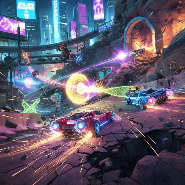Neon Rivals: Turbo Combat - 3D Racing by Jabali AI