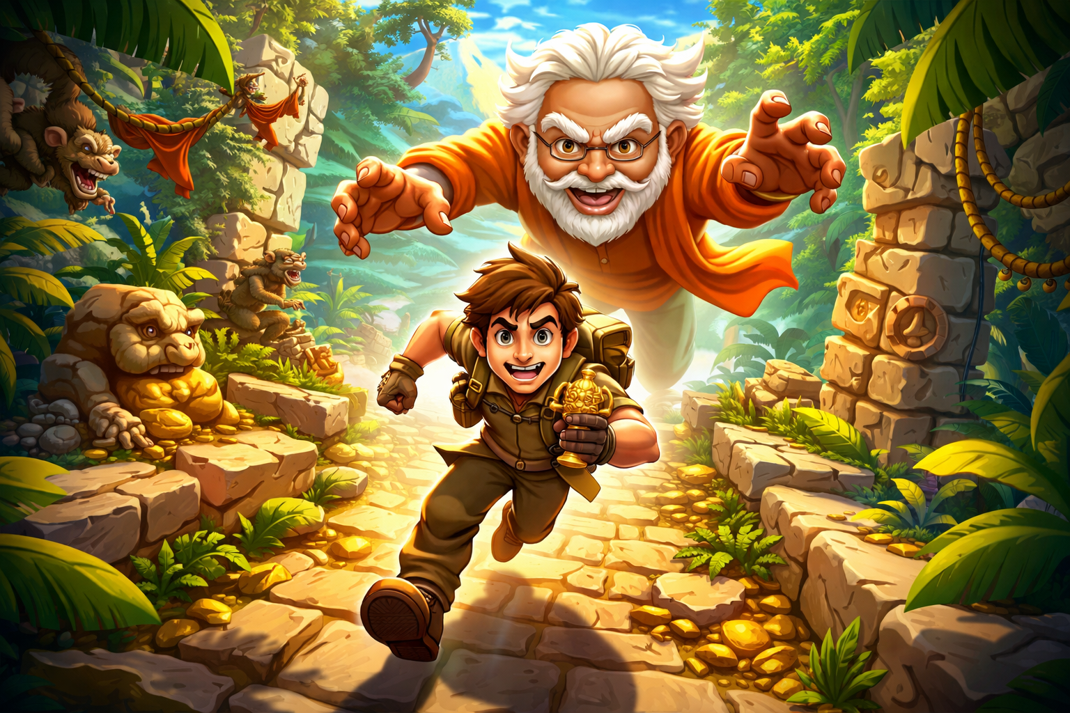 Run from Modi - Instant game by Jabali AI