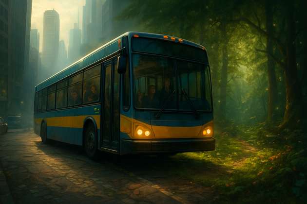 Bus Into the Wilds - Jabali AI Poster