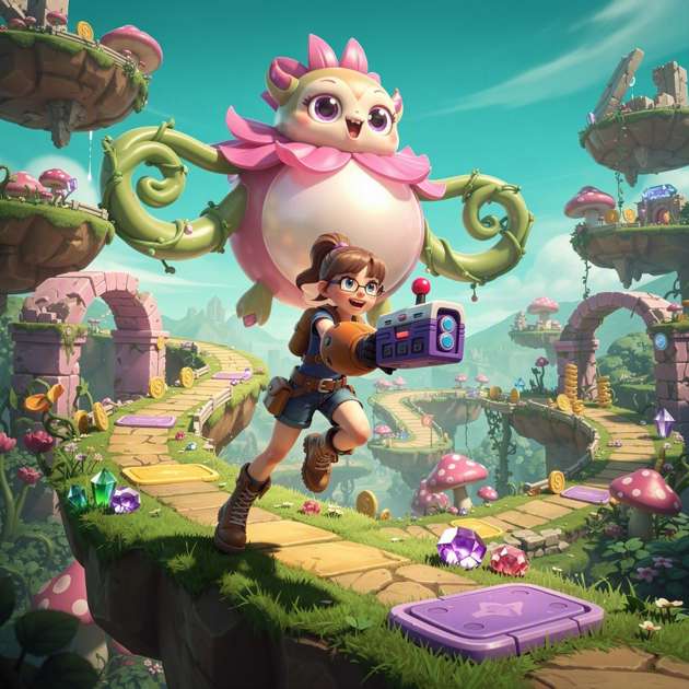 Poppy Bladder Monster Jump Quest - Jabali AI Poster