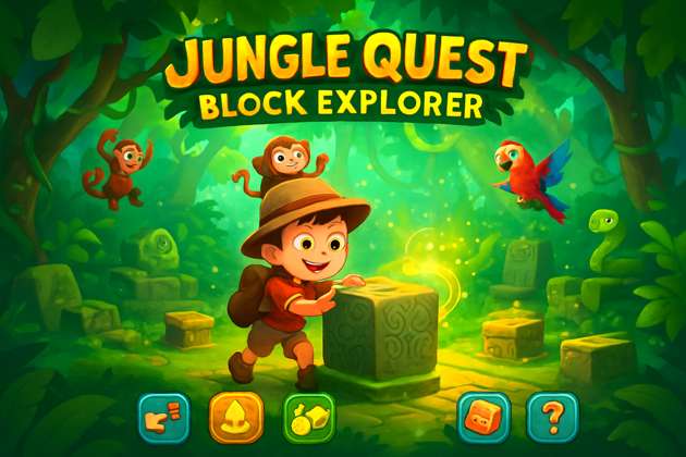 Jungle Quest: Block Explorer - Jabali AI Poster