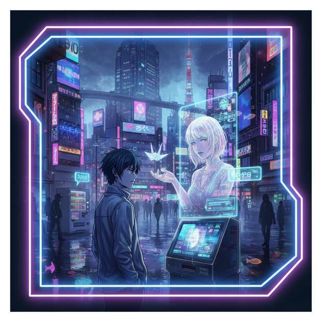 Origami Codes at Shibuya - Jabali AI Poster