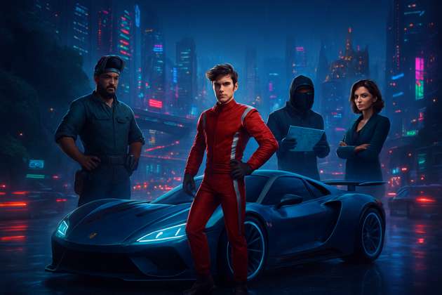 Neon Apex: Urban Rush - Jabali AI Poster