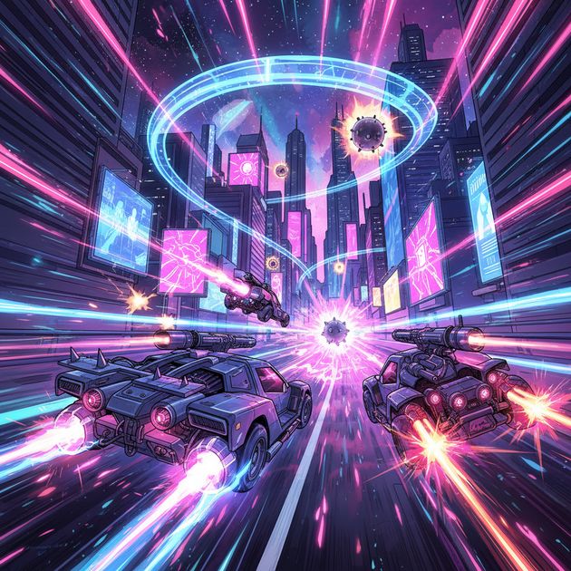 Neon Velocity: Battle Circuits - Jabali AI Poster