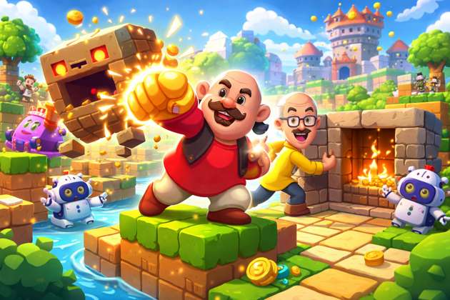 Motu Patlu Block Quest - Jabali AI Poster
