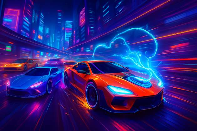 Neon Velocity: Combat Rush - Jabali AI Poster