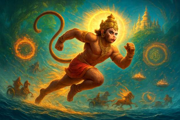 Hanuman: Divine Dash to Lanka - Jabali AI Poster
