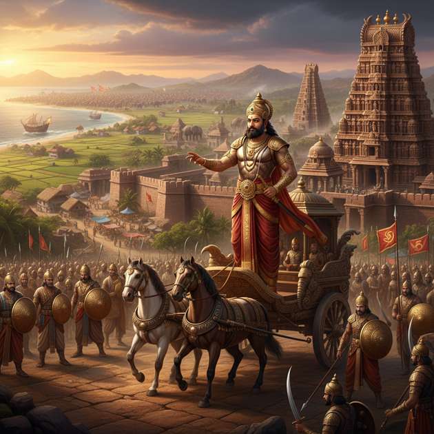 Conquer the Realms: Raja Raja Chola - Jabali AI Poster