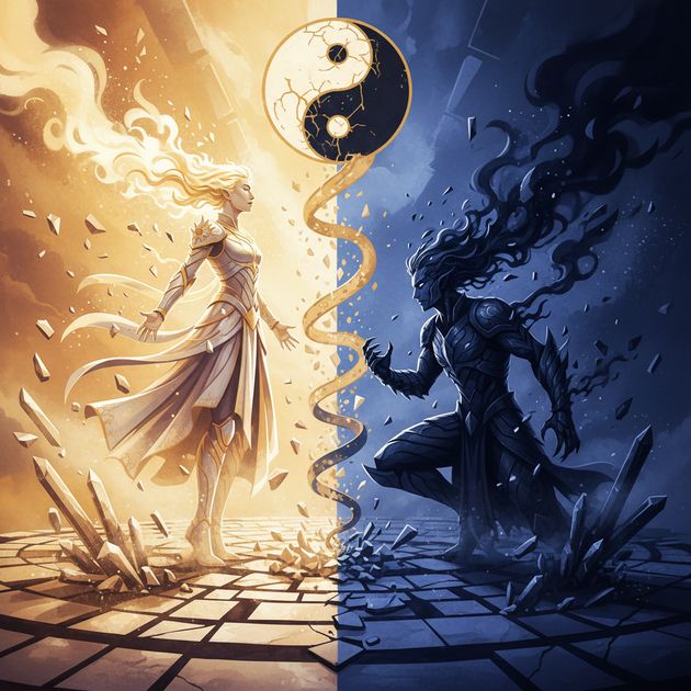 Shadow Duel: Light vs Darkness - Jabali AI Poster