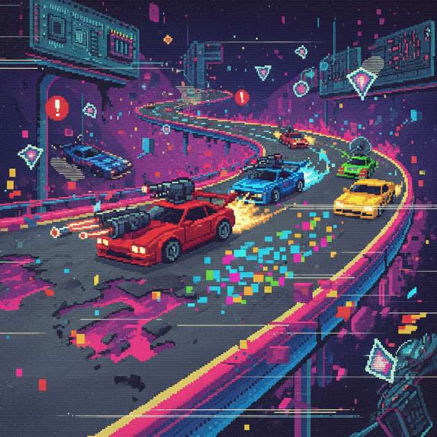 Pixel Circuit Renegade - Jabali AI Poster