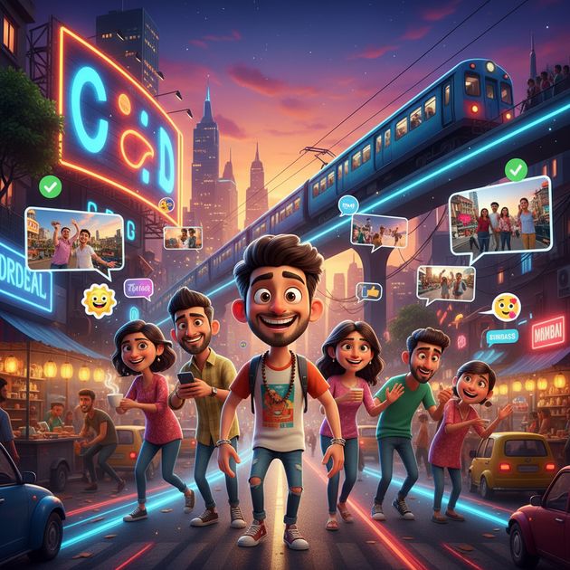 Mumbai Mix: Life in Hinglish - Jabali AI Poster