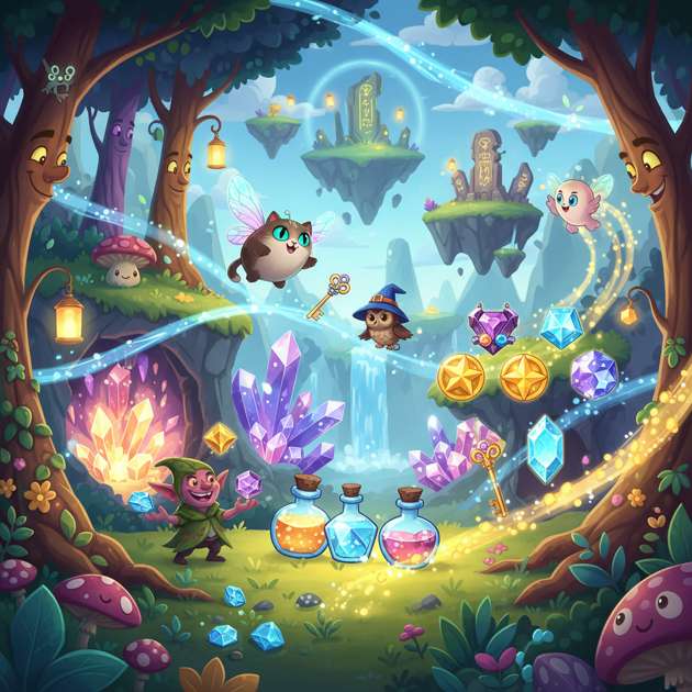 Enchanted Match Quest - Jabali AI Poster