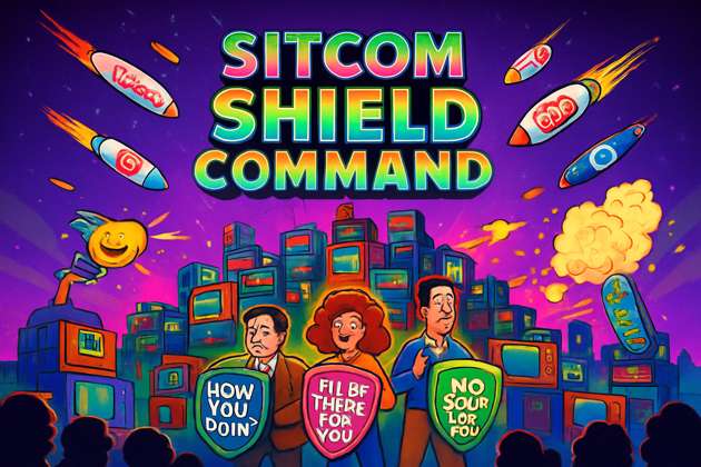 Sitcom Shield Command - Strategic Defense Arcade by Jabali AI
