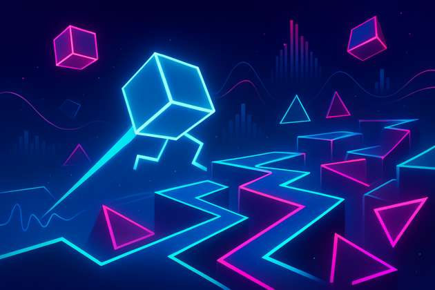 Neon Beat Rush - Jabali AI Poster