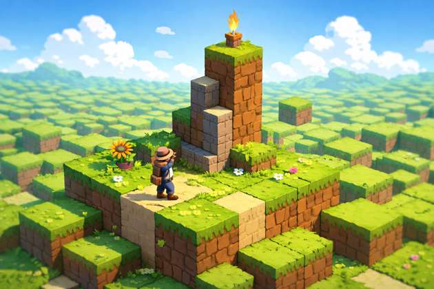 Blocky Adventure - Jabali AI Poster