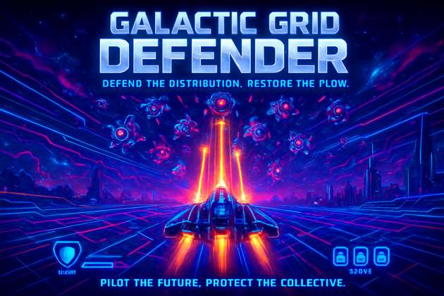 Galactic Grid Defender - Jabali AI Poster