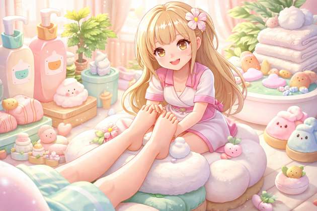 Anime Foot Spa 3D - Jabali AI Poster
