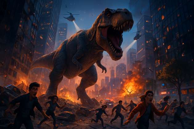 Tyrant City Rampage - Jabali AI Poster