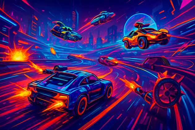 Neon Velocity: Combat Circuit - Jabali AI Poster