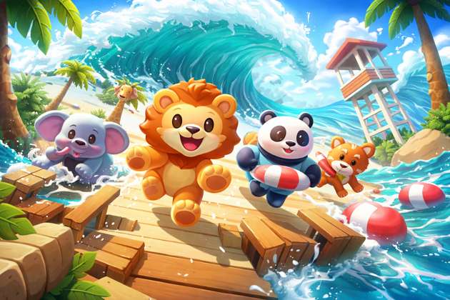 Animal Tsunami Escape - Jabali AI Poster