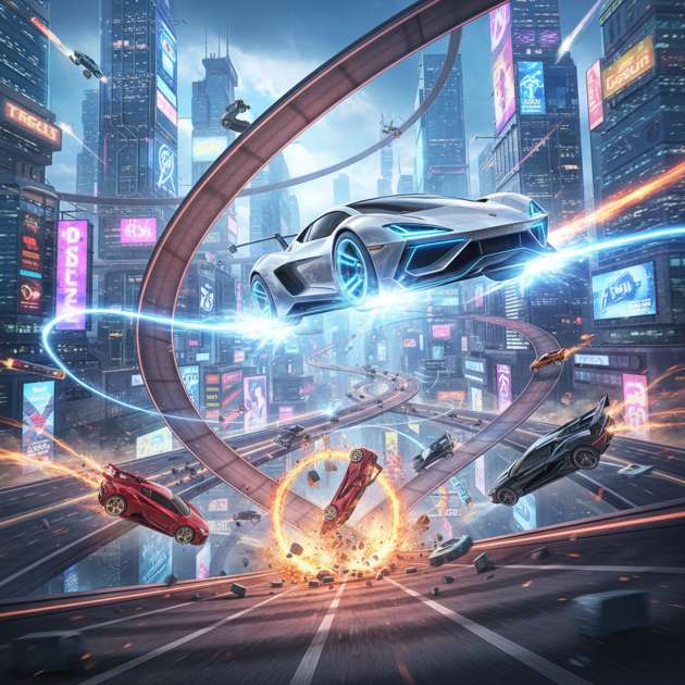 Ramp Rivals: Neon Rush - 3D Racing by Jabali AI