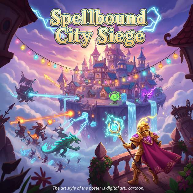 Spellbound City Siege - Jabali AI Poster