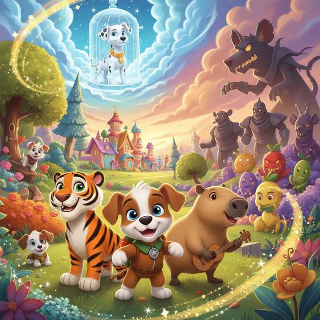 Marshalek and the Lost Puppies - Jabali AI Poster