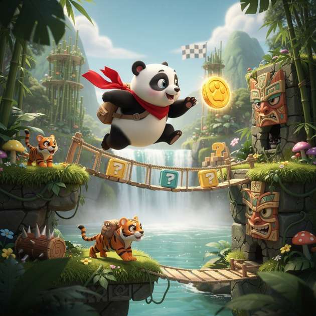 Panda Adventure 3D Jungle Run - Jabali AI Poster