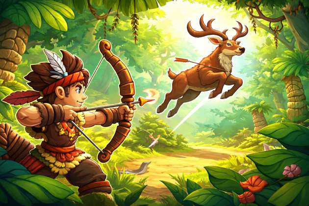 Jungle Deer Hunt 2 Hits 3 Arrows - Jabali AI Poster