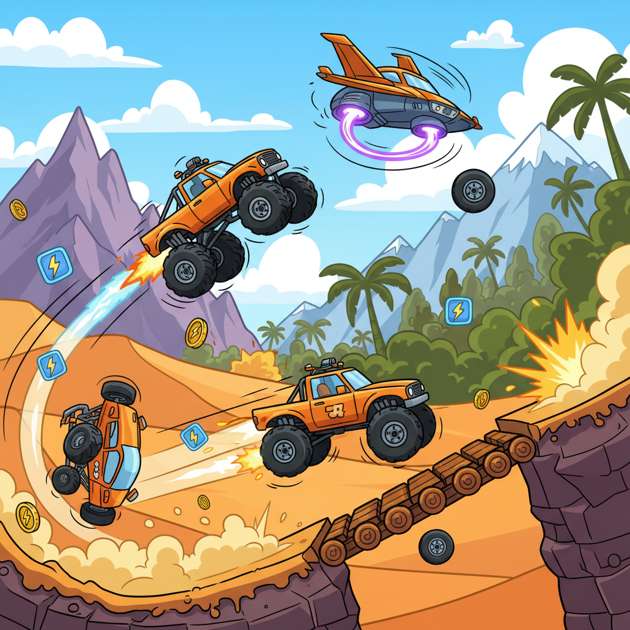 Uphill Rivals: Turbo Clash - Jabali AI Poster