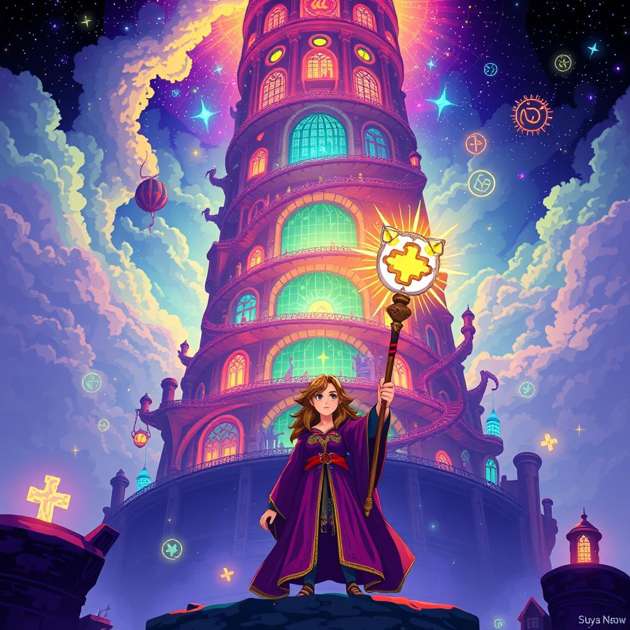 Spiral Glimmer Ascent - Jabali AI Poster