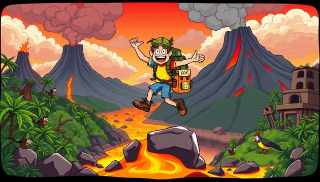 Lava Leap Backpacker - Jabali AI Poster