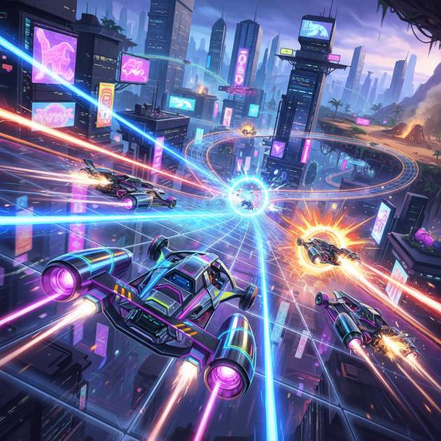 Neon Velocity: Combat Rush - Jabali AI Poster