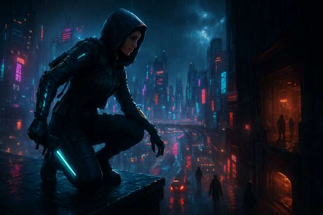 Neon Divide - Jabali AI Poster