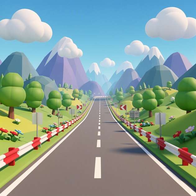 Highway Rush Adventure - Jabali AI Poster