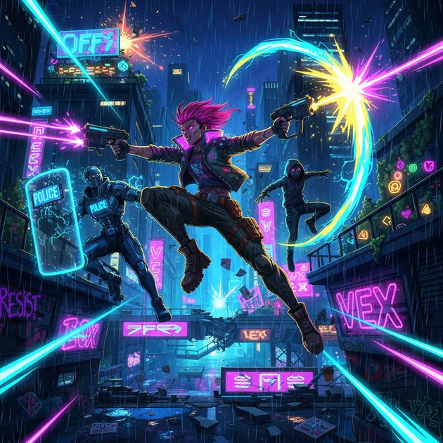 Neon Velocity Revolution - Jabali AI Poster