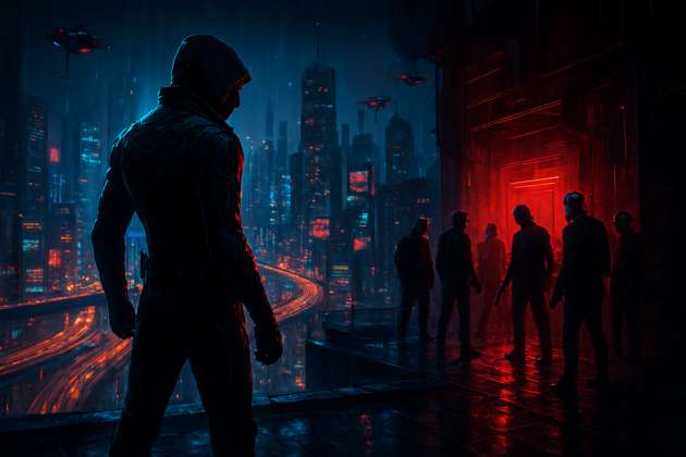 Neon Divide - Jabali AI Poster