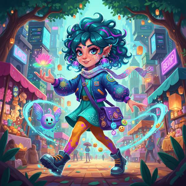 Neon Masala Run - Jabali AI Poster